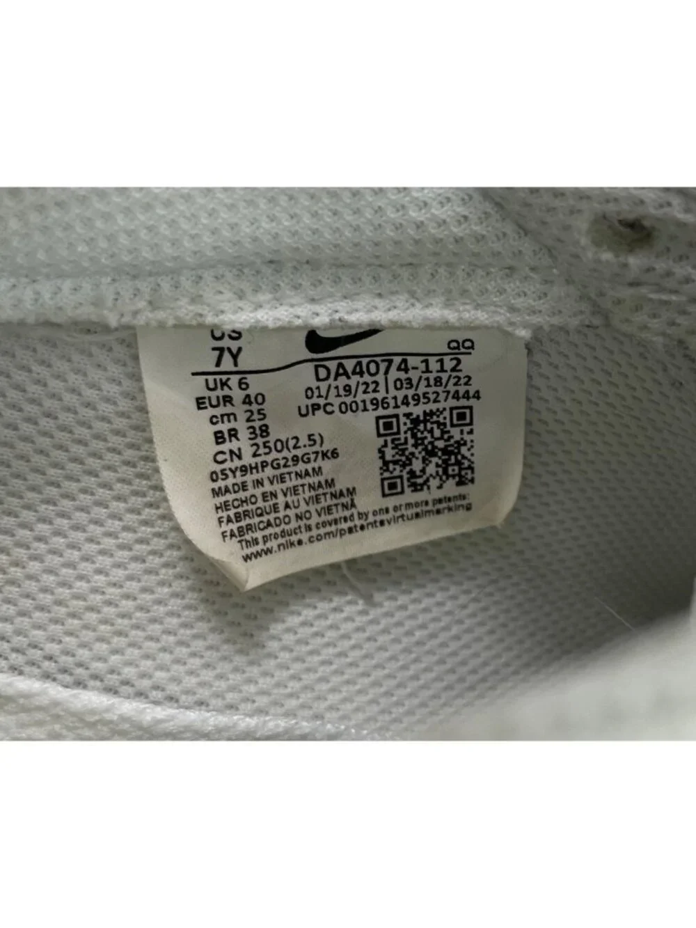 Nike Blazer Low '77 GS White Pink Gaze DA4074-112 Youth Size 7Y - Picture 10 of 10